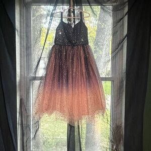 Girls' Sparkle Tulle Ombre Party Dress - Navy to Pink